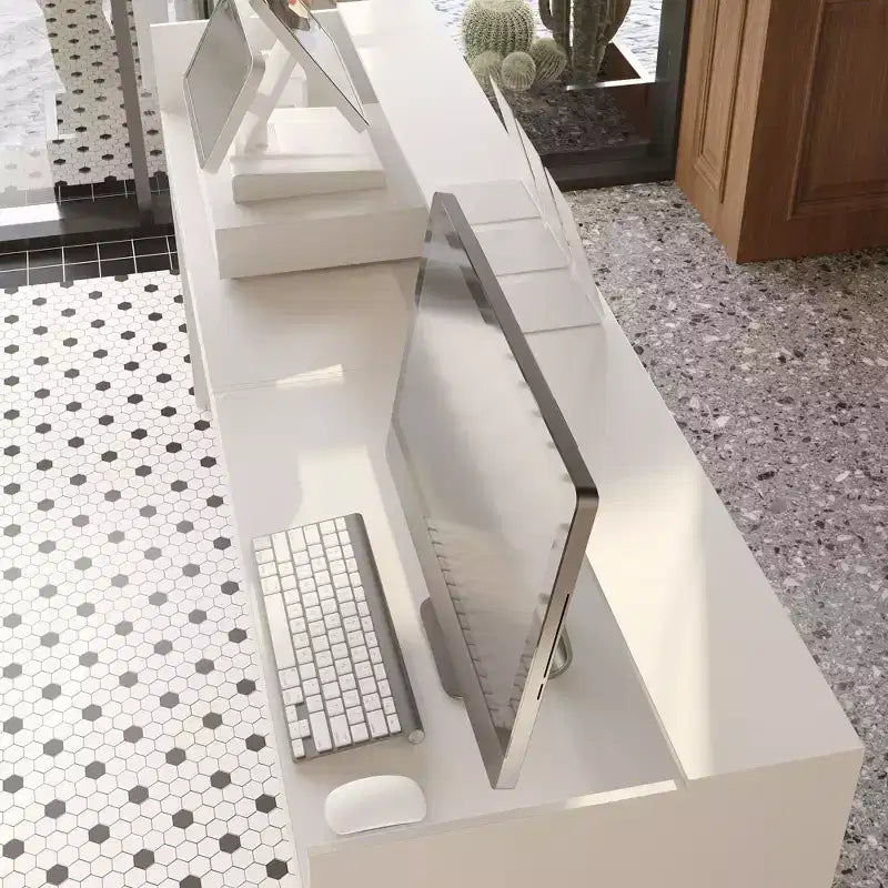 Mostrador de recepción moderno blanco Famapy