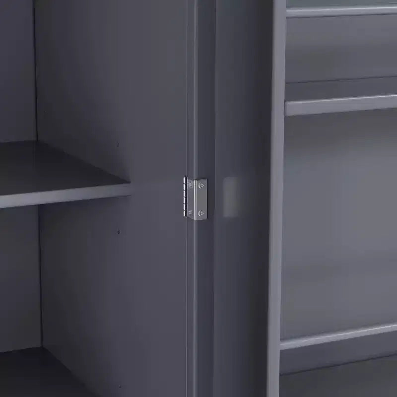 Organizador de despensa de cocina independiente Whisen, gabinete con 3 estantes ajustables, 3 cajones, 8 estantes interiores en las puertas