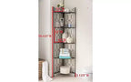 Mueble esquinero de 5 estantes de metal color cobre cepillado marca Kings Brand