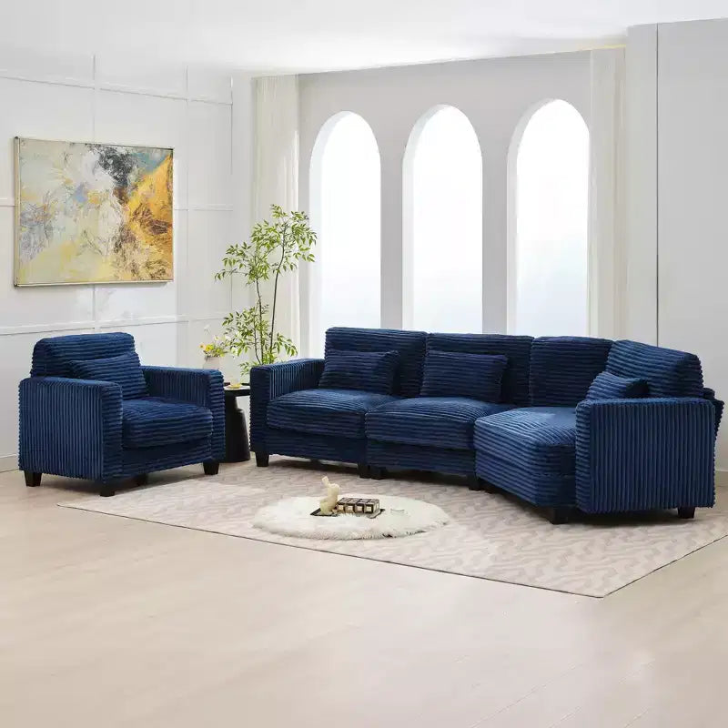 HYLEORY Sofá seccional, muebles de interior Sofá seccional modular convertible de pana para sala de estar