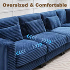 HYLEORY Sofá seccional, muebles de interior Sofá seccional modular convertible de pana para sala de estar