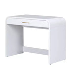 Tocador de 40 W Mesa de maquillaje con espejo iluminado con pantalla táctil y cajón grande, blanco-ModernLuxe