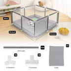 GOTGELIF Parque de juegos de 4 paneles para bebé 50x50, espacioso y seguro, portátil