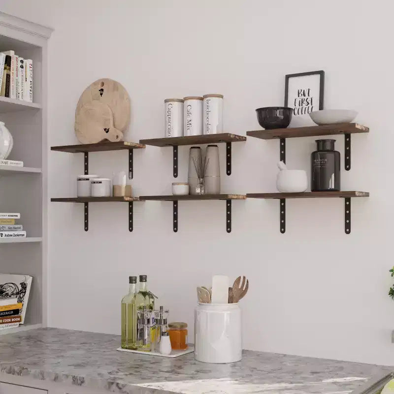 Lavish Home Juego de 6 estantes flotantes