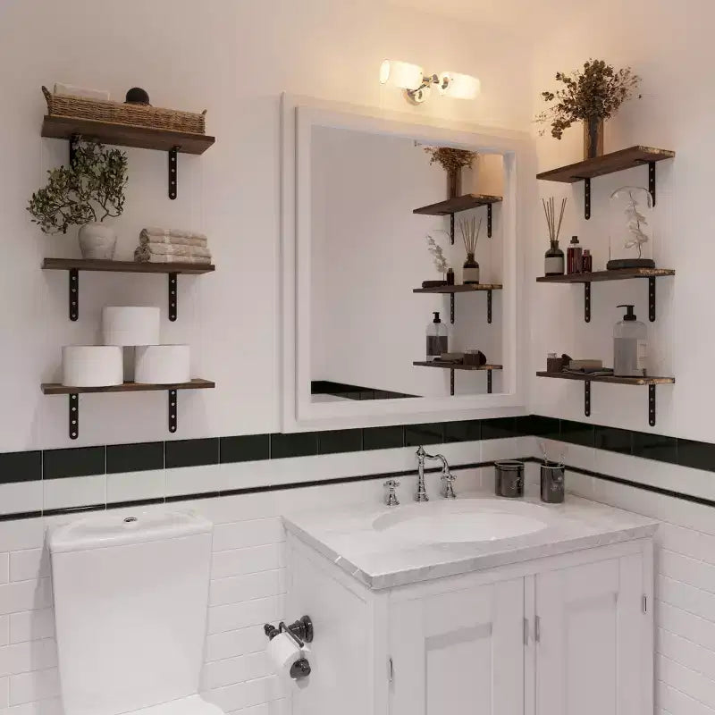 Lavish Home Juego de 6 estantes flotantes