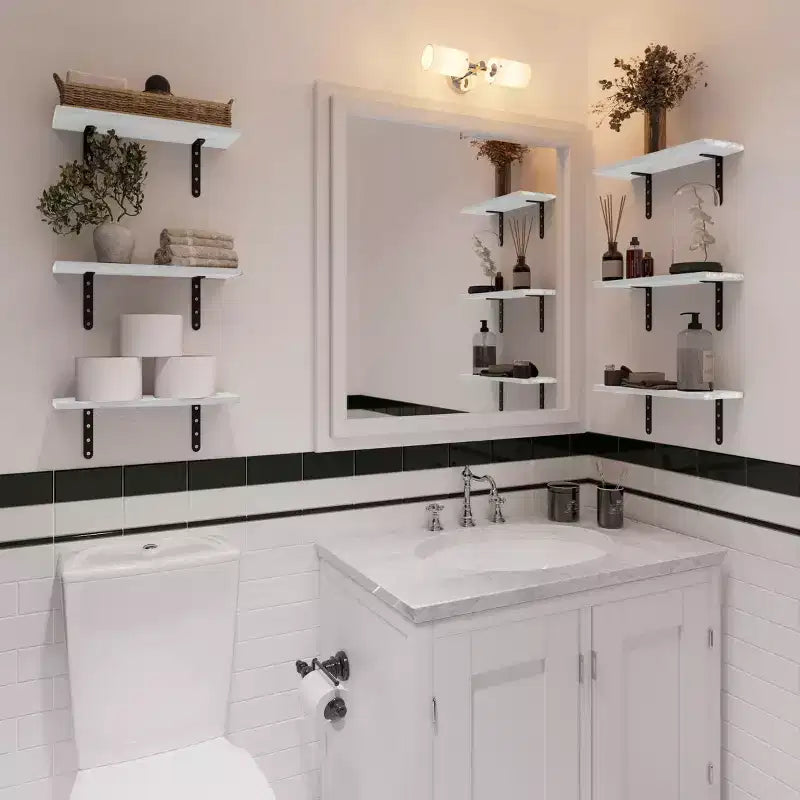 Lavish Home Juego de 6 estantes flotantes