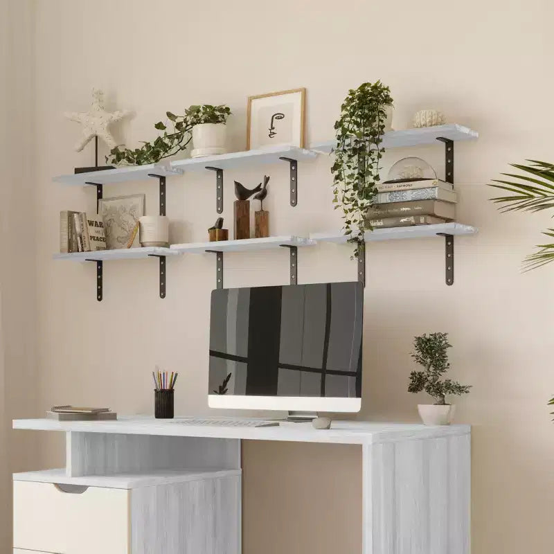 Lavish Home Juego de 6 estantes flotantes