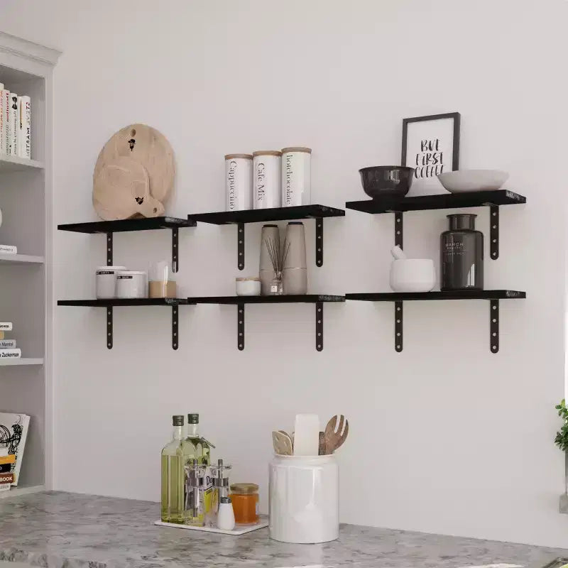 Lavish Home Juego de 6 estantes flotantes