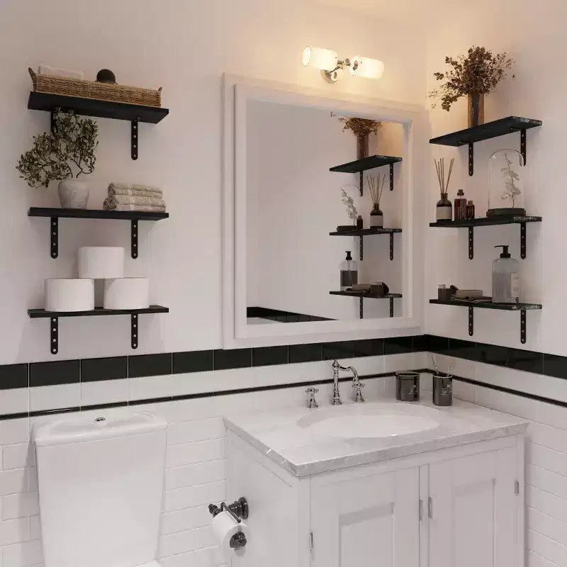 Lavish Home Juego de 6 estantes flotantes