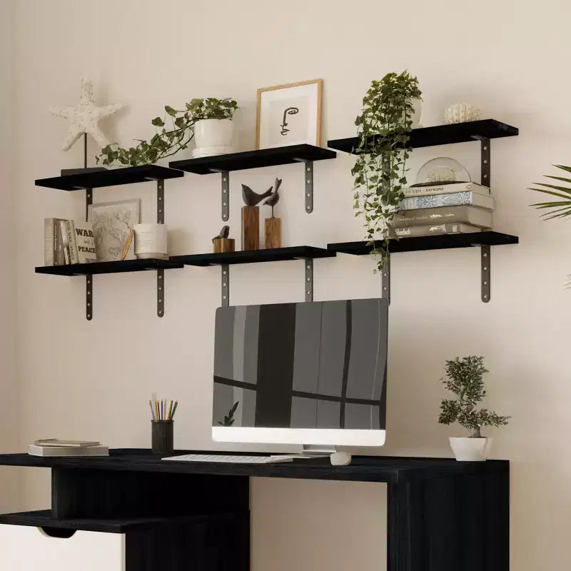 Lavish Home Juego de 6 estantes flotantes