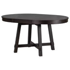 Mesa de comedor Whisen Farmhouse con base en forma de X de 4 patas y extensión de 40.6 cm