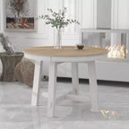 Mesa de comedor Whisen Farmhouse con base en forma de X de 4 patas y extensión de 40.6 cm