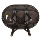 Mesa de comedor Whisen Farmhouse con base en forma de X de 4 patas y extensión de 40.6 cm