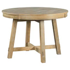 Mesa de comedor Whisen Farmhouse con base en forma de X de 4 patas y extensión de 40.6 cm