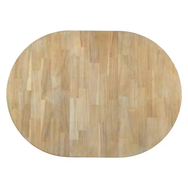 Mesa de comedor Whisen Farmhouse con base en forma de X de 4 patas y extensión de 40.6 cm
