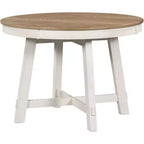 Mesa de comedor Whisen Farmhouse con base en forma de X de 4 patas y extensión de 40.6 cm