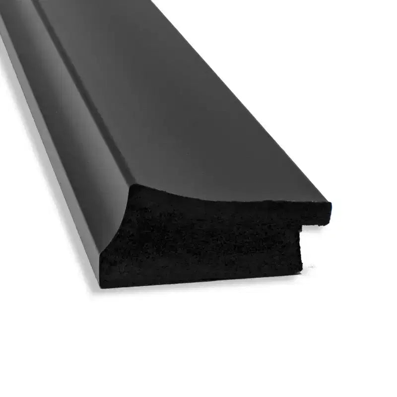 Kit de borde de marco de espejo de baño Amanti Art Mirror Makeover - Marco pelable y pegable completamente ensamblado - Espejo NO incluido - Moldura estrecha Grand Black