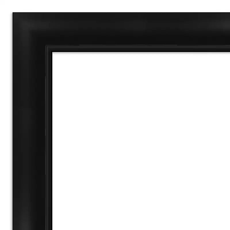 Kit de borde de marco de espejo de baño Amanti Art Mirror Makeover - Marco pelable y pegable completamente ensamblado - Espejo NO incluido - Moldura estrecha Grand Black