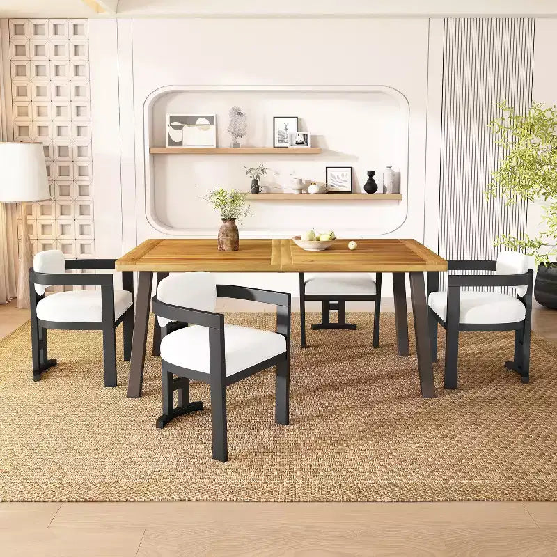 Christopher Knight Home Luna Sillas de comedor modernas de madera de abedul tapizadas (juego de 4)