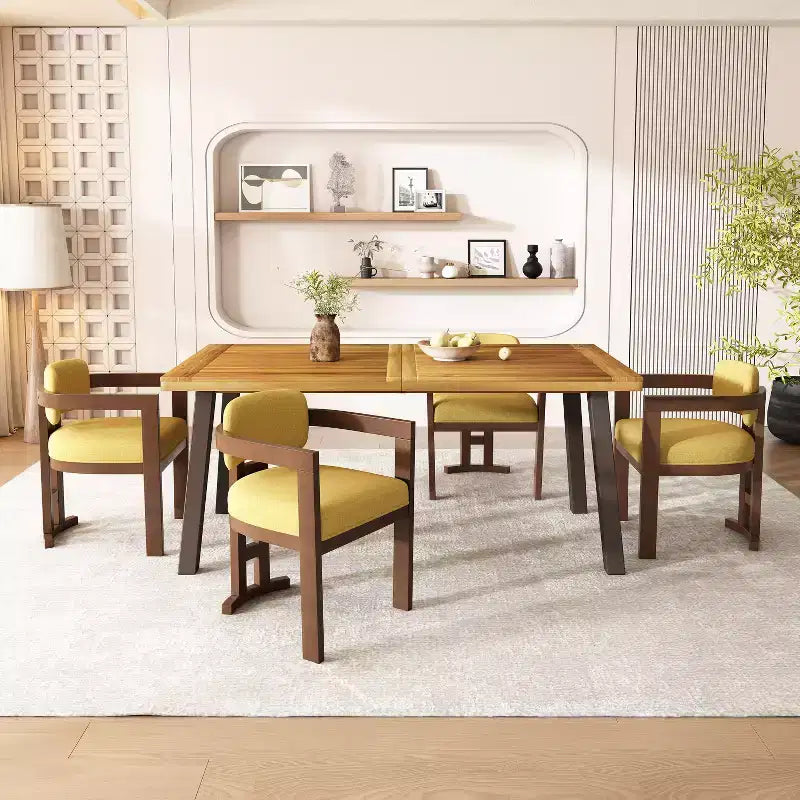 Christopher Knight Home Luna Sillas de comedor modernas de madera de abedul tapizadas (juego de 4)