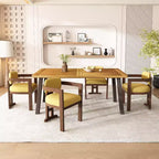 Christopher Knight Home Luna Sillas de comedor modernas de madera de abedul tapizadas (juego de 4)