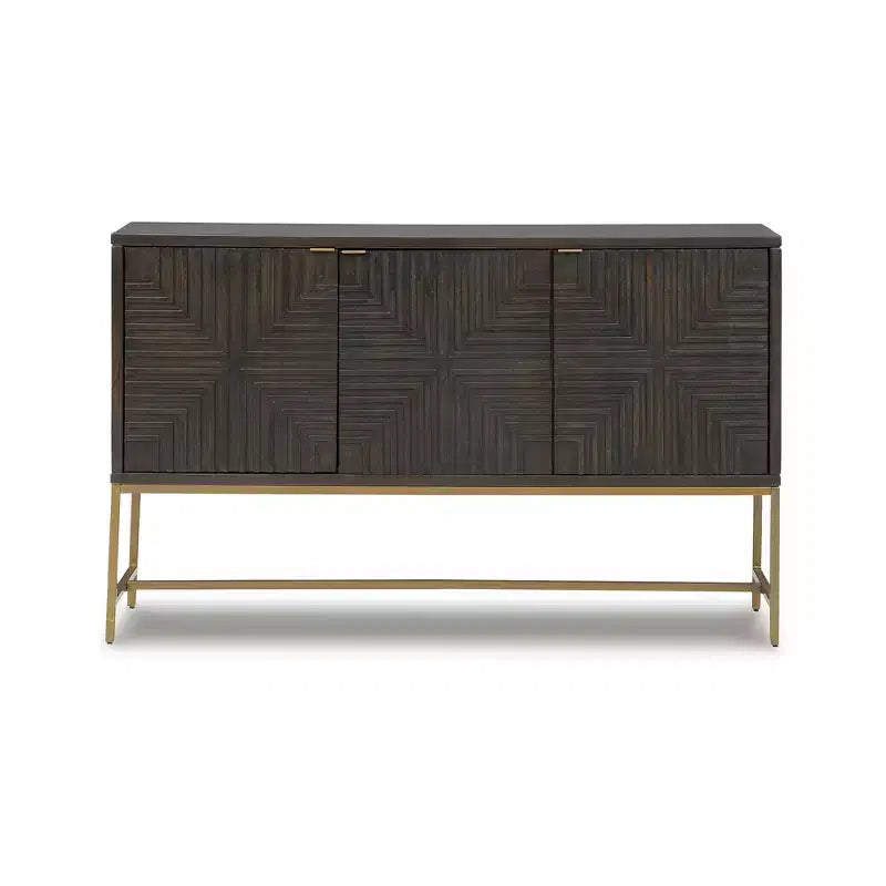 Mueble decorativo contemporáneo Elinmore de Signature Design by Ashley, acabado marrón/dorado