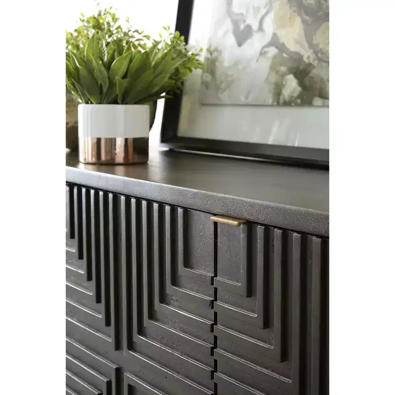 Mueble decorativo contemporáneo Elinmore de Signature Design by Ashley, acabado marrón/dorado