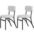 Dining Chairs, Boucle Dining Chairs Set of 2/4/6, Mid-Century Modern Upholstered Kitchen Dining Room Chairs