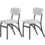 Dining Chairs, Boucle Dining Chairs Set of 2/4/6, Mid-Century Modern Upholstered Kitchen Dining Room Chairs