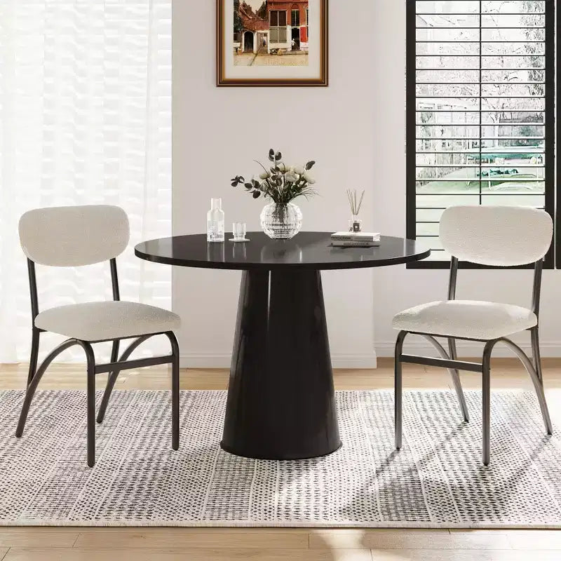 Sillas de comedor, juego de sillas de comedor Boucle de 2/4/6, sillas de comedor de cocina tapizadas modernas de mediados de siglo