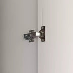 Armario de dos puertas blanco minimalista Famapy con barra para colgar y almacenamiento organizado