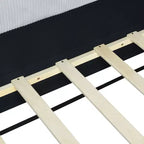 Cama nido tapizada en pana con forma de L, tamaño doble/matrimonial, con dos camas individuales, 4D - ModernLuxe