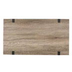 Mesa de centro industrial 43W con parte superior gruesa, gris Canyon-ModernLuxe