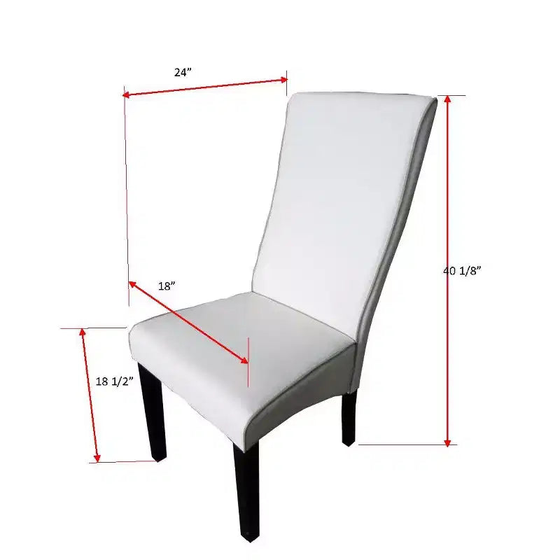 Kings Brand Furniture Pentam, juego de 2 sillas laterales de piel sintética para comedor y cocina