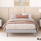 Marco de cama de plataforma flotante de diseño moderno en color gris