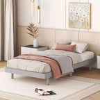 Marco de cama de plataforma flotante de diseño moderno en color gris