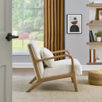 Sillón decorativo de estilo moderno de mediados de siglo Eterna de Roundhill Furniture con almohada lumbar extraíble