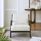 Sillón decorativo de estilo moderno de mediados de siglo Eterna de Roundhill Furniture con almohada lumbar extraíble