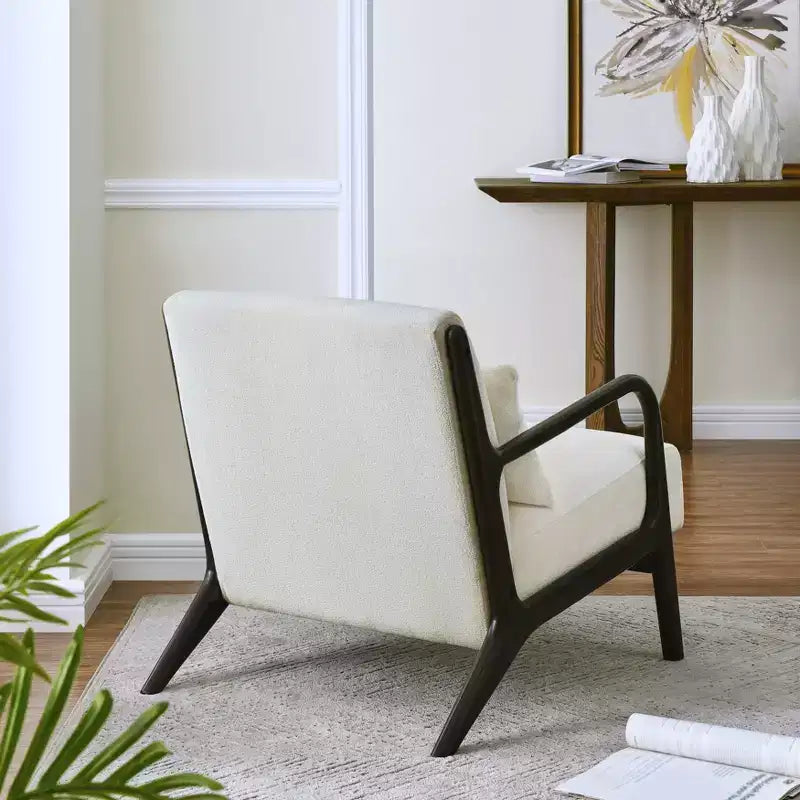 Sillón decorativo de estilo moderno de mediados de siglo Eterna de Roundhill Furniture con almohada lumbar extraíble