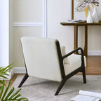 Sillón decorativo de estilo moderno de mediados de siglo Eterna de Roundhill Furniture con almohada lumbar extraíble