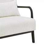 Sillón decorativo de estilo moderno de mediados de siglo Eterna de Roundhill Furniture con almohada lumbar extraíble