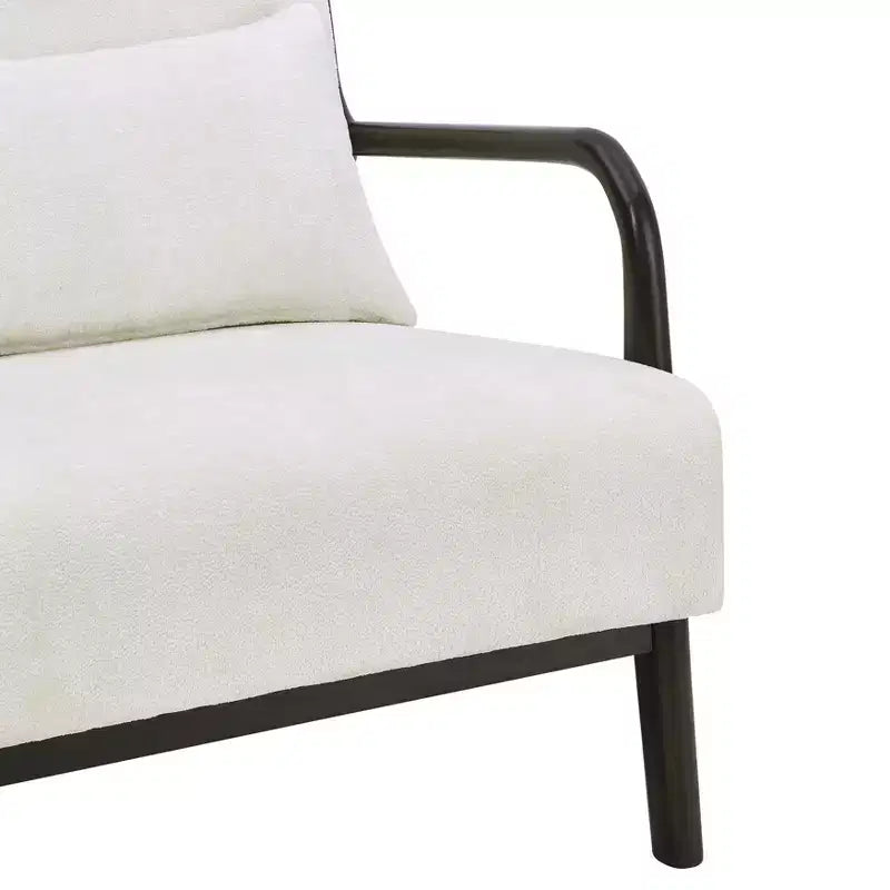 Sillón decorativo de estilo moderno de mediados de siglo Eterna de Roundhill Furniture con almohada lumbar extraíble