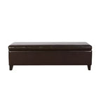 Puf de almacenaje tapizado Christopher Knight Home York de madera de abedul contemporánea