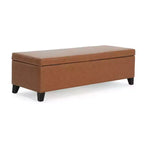 Puf de almacenaje tapizado Christopher Knight Home York de madera de abedul contemporánea
