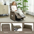Sillón Reclinable Eléctrico HOMCOM Power Lift, con Mando a Distancia, Bolsillos Laterales, Resortes Ensacados, Respaldo Acolchado, Montaje Rápido