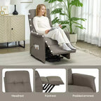 Sillón Reclinable Eléctrico HOMCOM Power Lift, con Mando a Distancia, Bolsillos Laterales, Resortes Ensacados, Respaldo Acolchado, Montaje Rápido