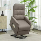 Sillón Reclinable Eléctrico HOMCOM Power Lift, con Mando a Distancia, Bolsillos Laterales, Resortes Ensacados, Respaldo Acolchado, Montaje Rápido