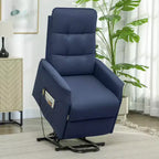 Sillón Reclinable Eléctrico HOMCOM Power Lift, con Mando a Distancia, Bolsillos Laterales, Resortes Ensacados, Respaldo Acolchado, Montaje Rápido