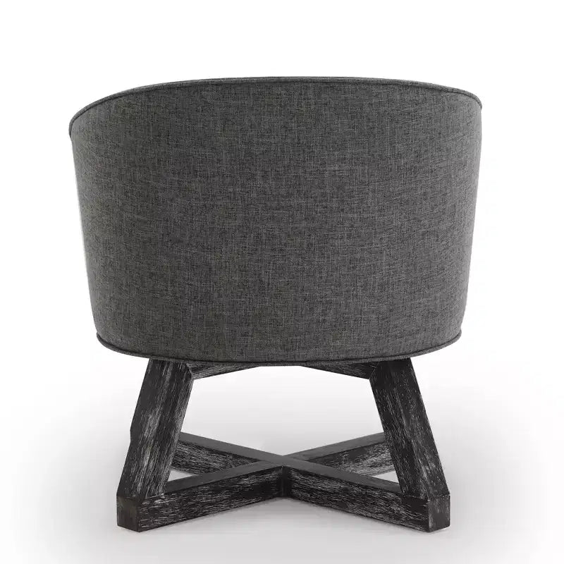 GDFStudio Glenn Silla Giratoria 360 con Tapizado de Lino y Base de Caucho