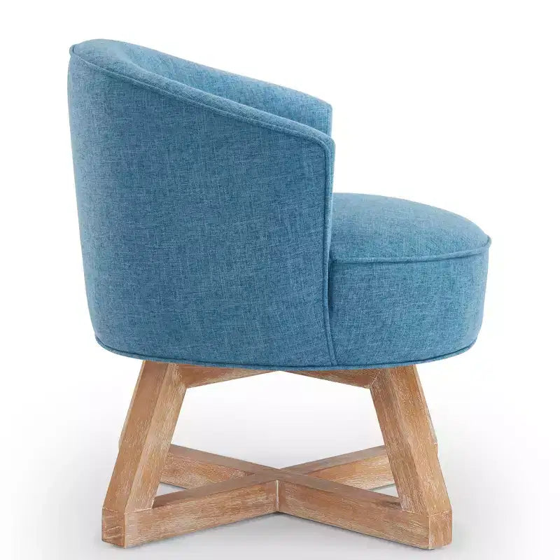 GDFStudio Glenn Silla Giratoria 360 con Tapizado de Lino y Base de Caucho